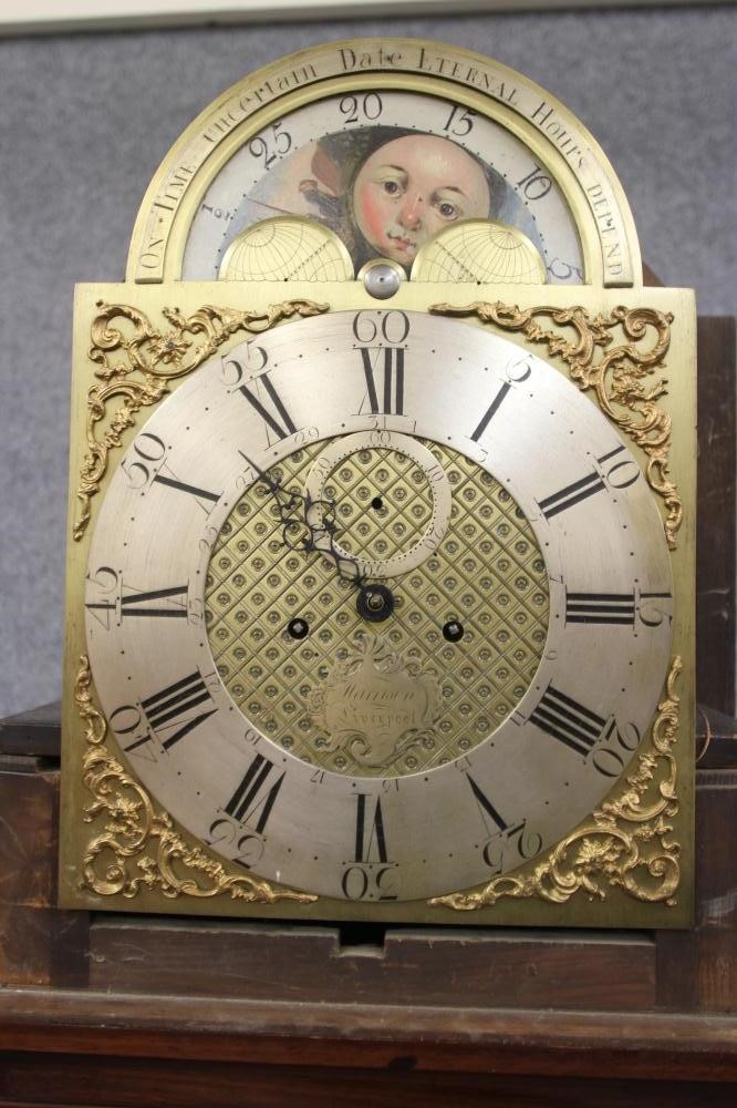 A MAHOGANY LONGCASE signed Harrison Image