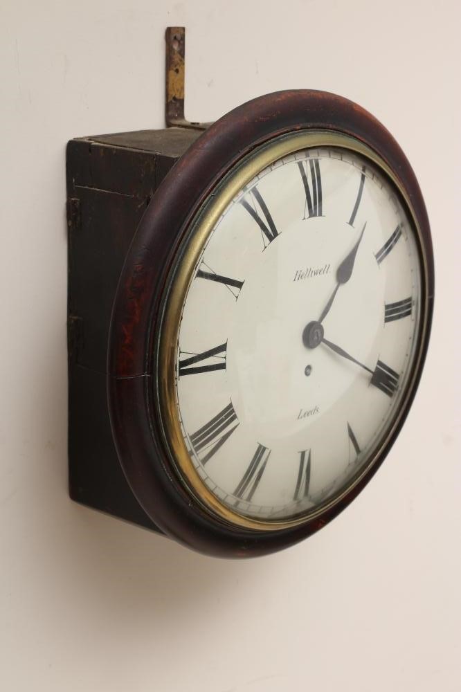 A MAHOGANY WALL TIMEPIECE Image