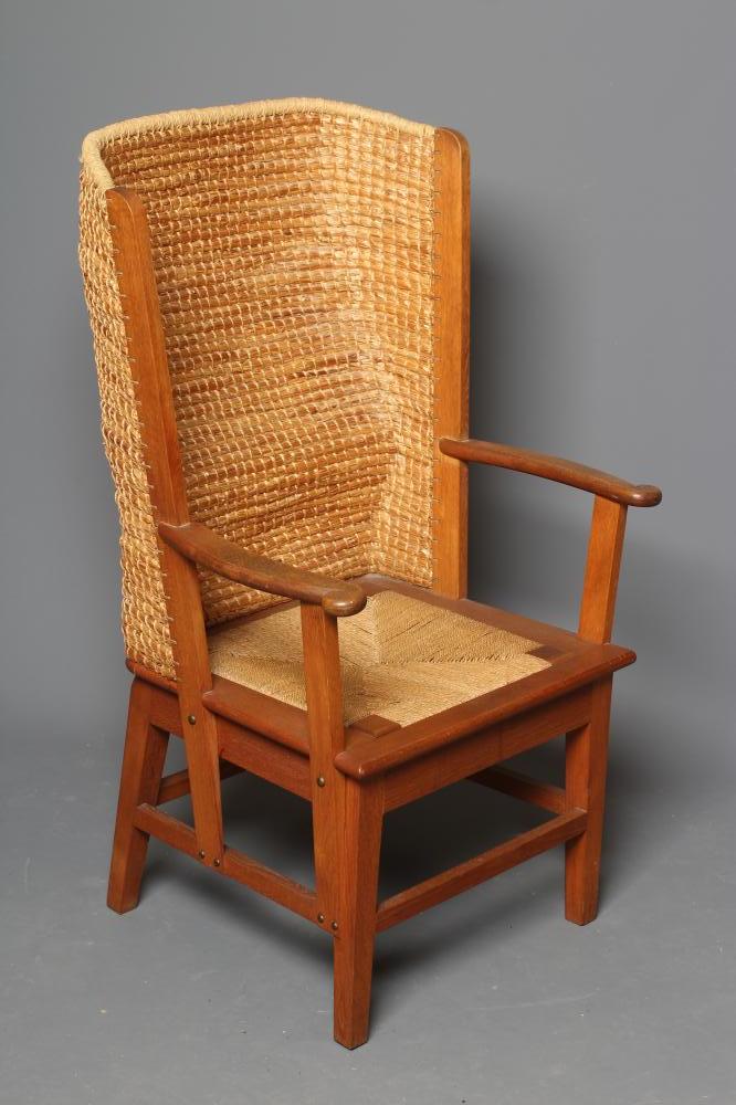 AN ORKNEY OAK CHAIR of Kirkness style Image