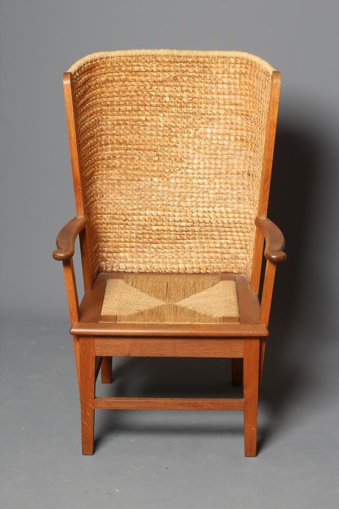 AN ORKNEY OAK CHAIR of Kirkness style Image