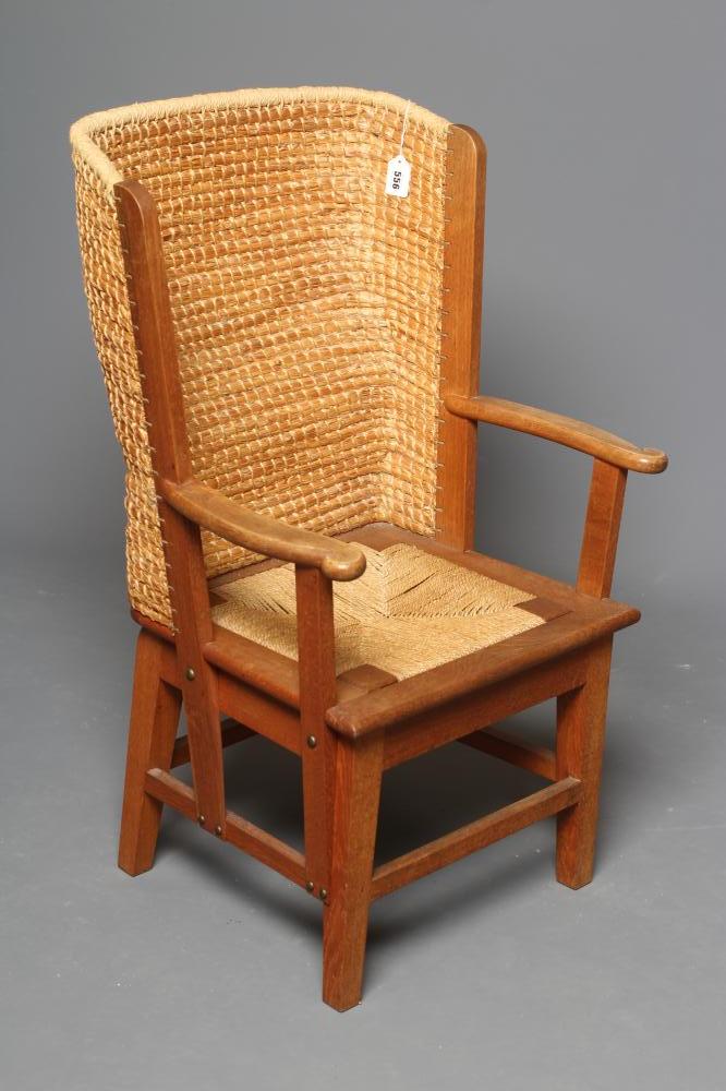 AN ORKNEY OAK CHAIR of Kirkness type Image