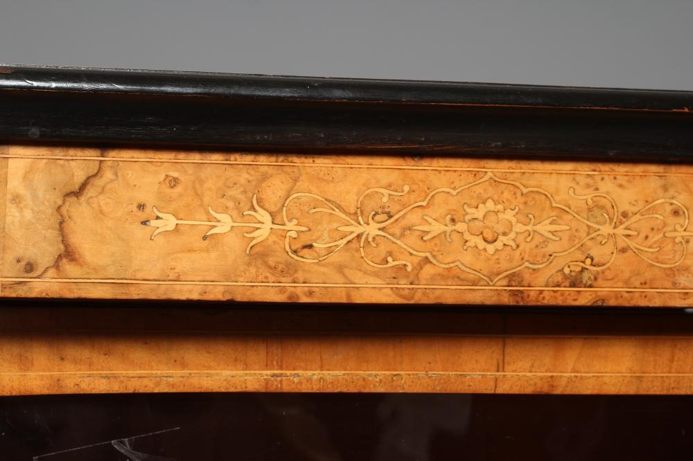 A VICTORIAN WALNUT AND MARQUETRY PIER CABINET with gilt metal mounts and ebony trim Image