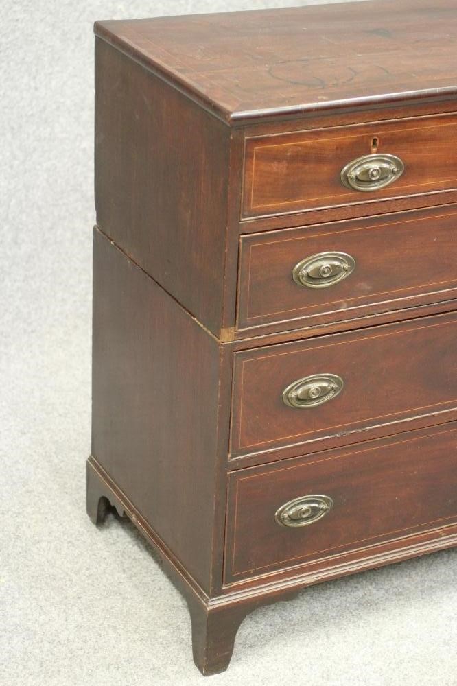 A GEORGIAN MAHOGANY STRAIGHT FRONTED CHEST Image