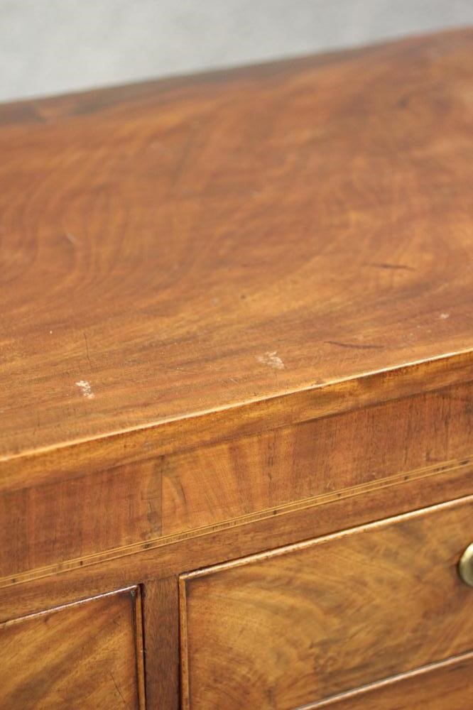 A GEORGIAN MAHOGANY STRAIGHT FRONTED TALL CHEST Image