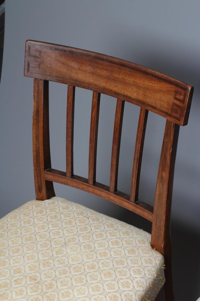 A SET OF SIX GEORGIAN MAHOGANY AND INLAID DINING CHAIRS Image