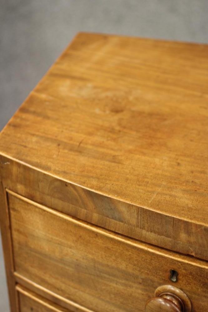 A REGENCY MAHOGANY BOWED CHEST Image