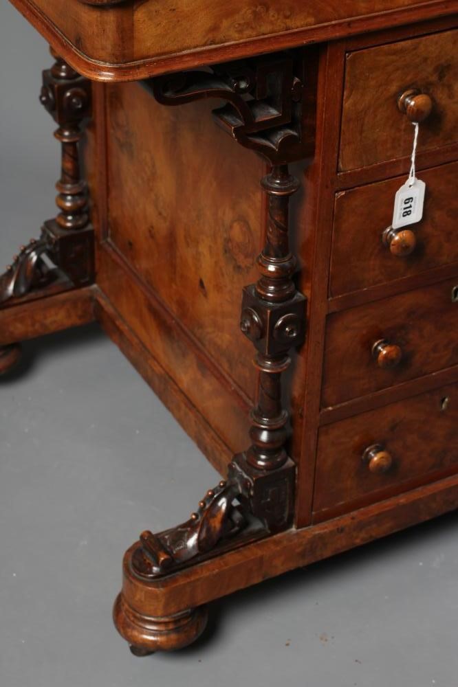 A VICTORIAN WALNUT DAVENPORT Image