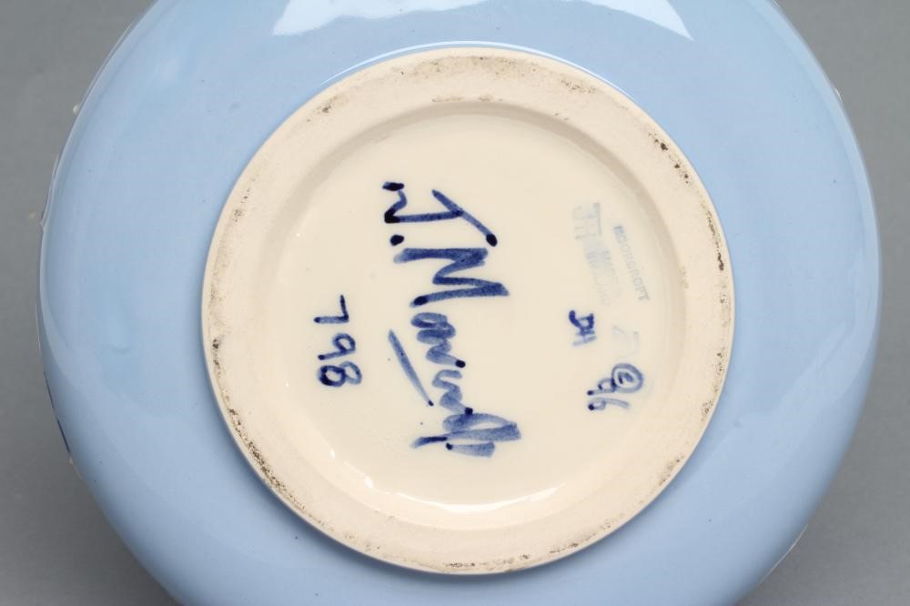 A MOORCROFT POTTERY FLORIAN YACHT PATTERN BOTTLE VASE Image