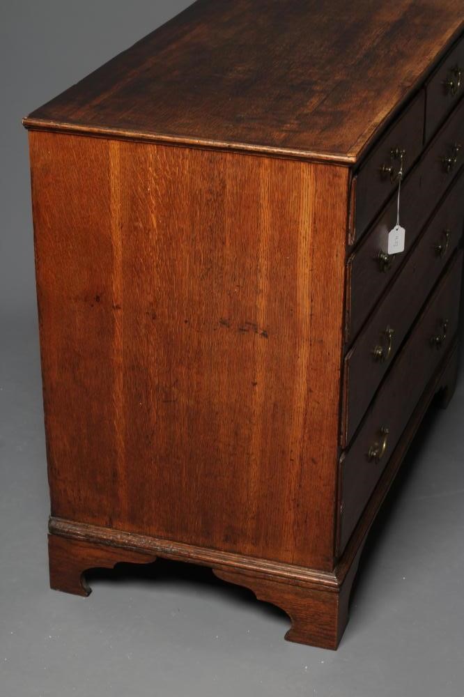 A GEORGIAN OAK AND MAHOGANY BANDED STRAIGHT FRONTED CHEST Image