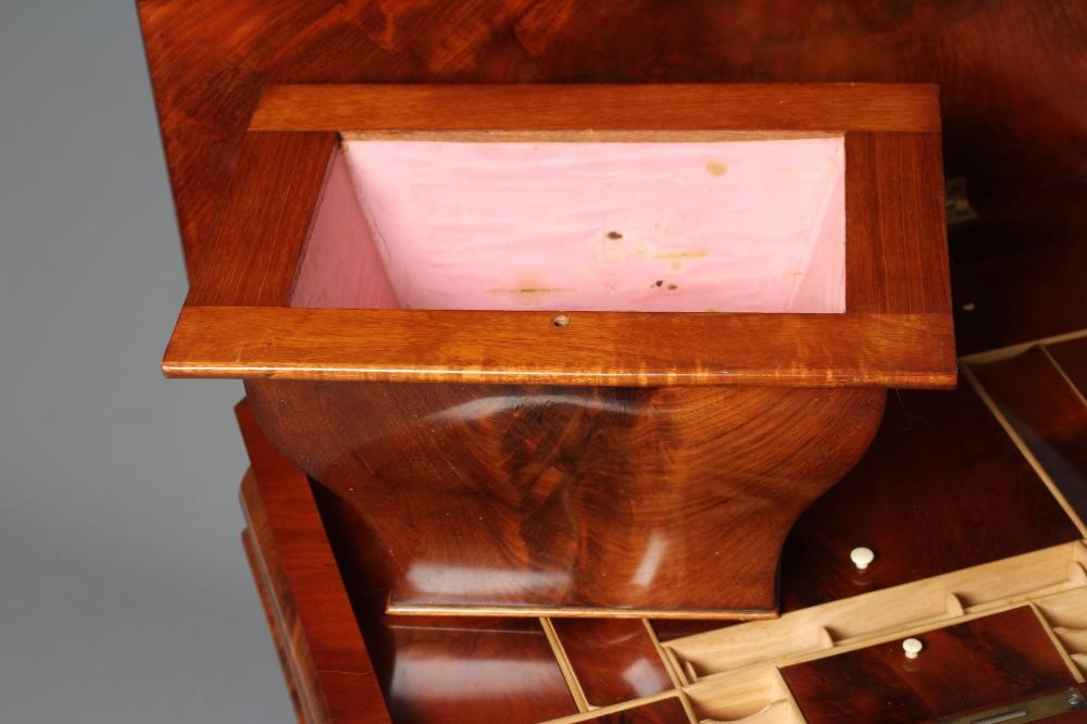 A VICTORIAN MAHOGANY SEWING TABLE Image