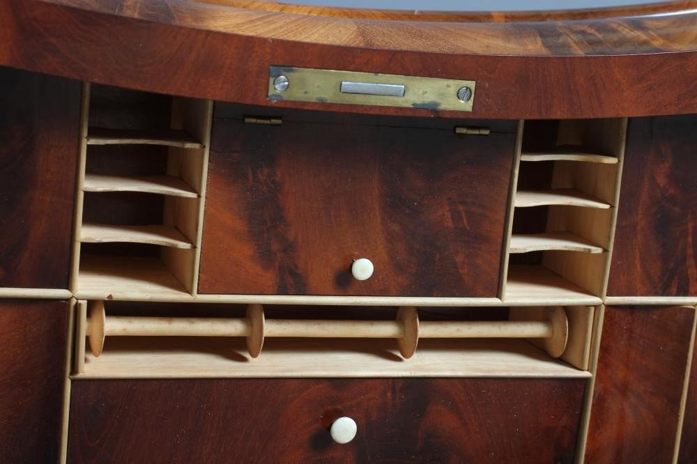 A VICTORIAN MAHOGANY SEWING TABLE Image