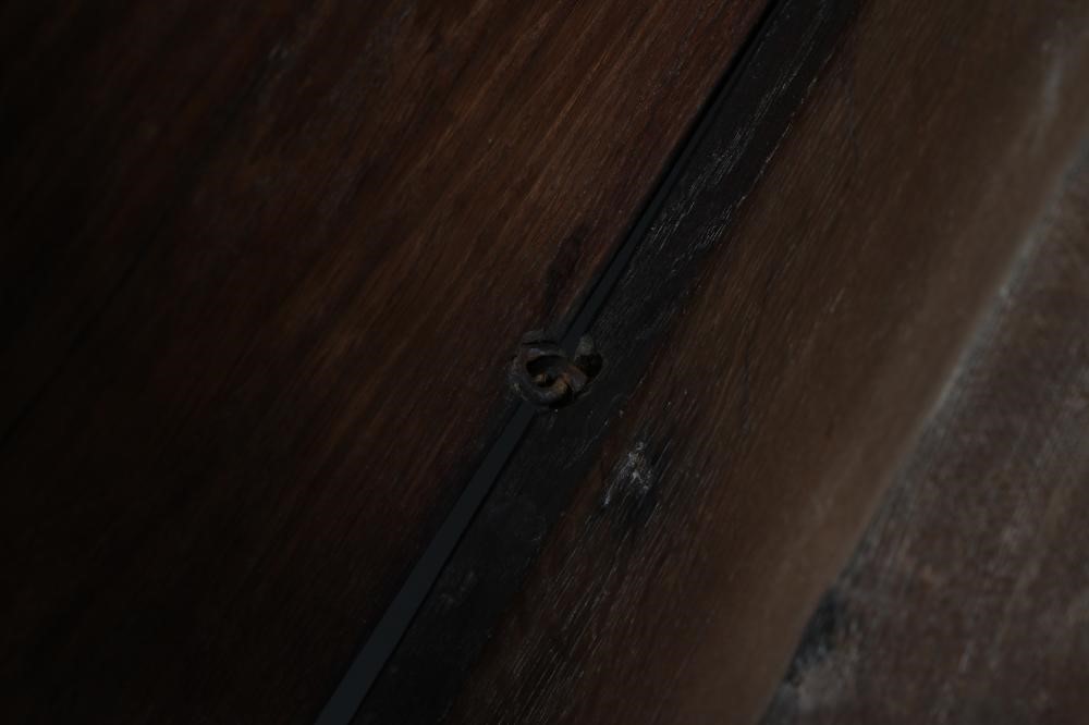 AN OAK BOARDED CHEST Image