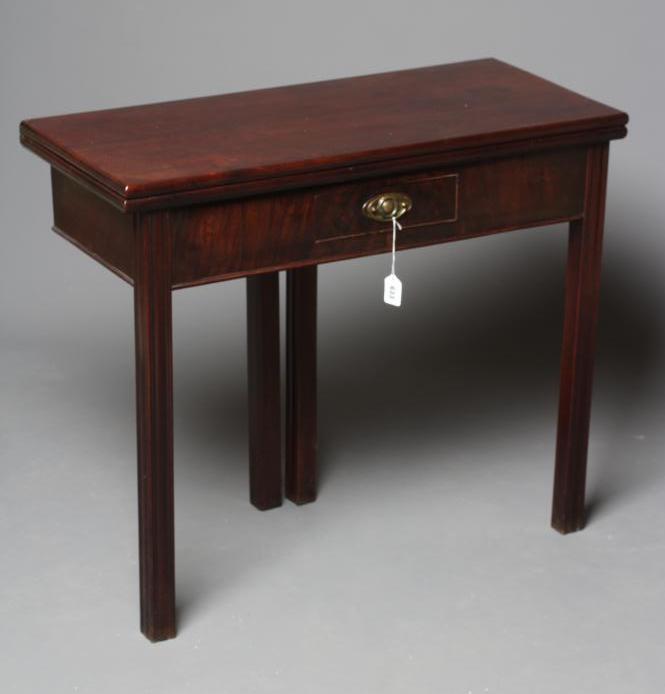 A GEORGIAN MAHOGANY FOLDING TEA TABLE Image