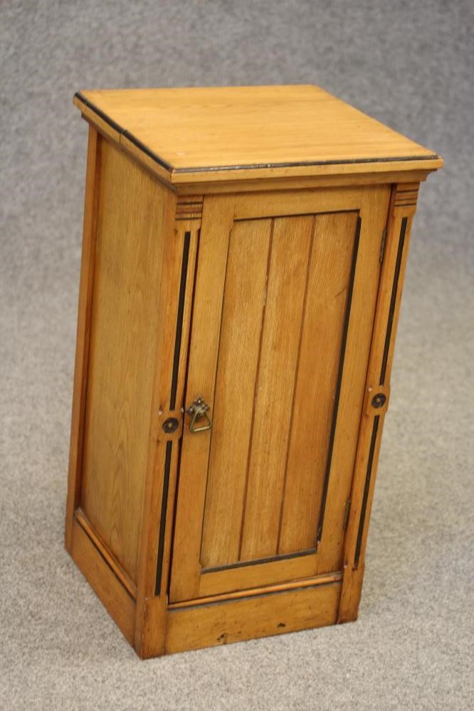 A VICTORIAN AESTHETIC TRIPLE WARDROBE in ash with ebonised trim Image