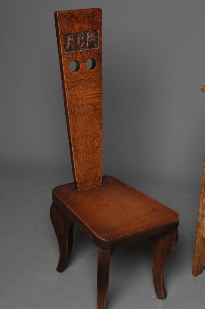 AN ARTS AND CRAFTS STYLE OAK SMALL CABINET by Brears of Addingham Image