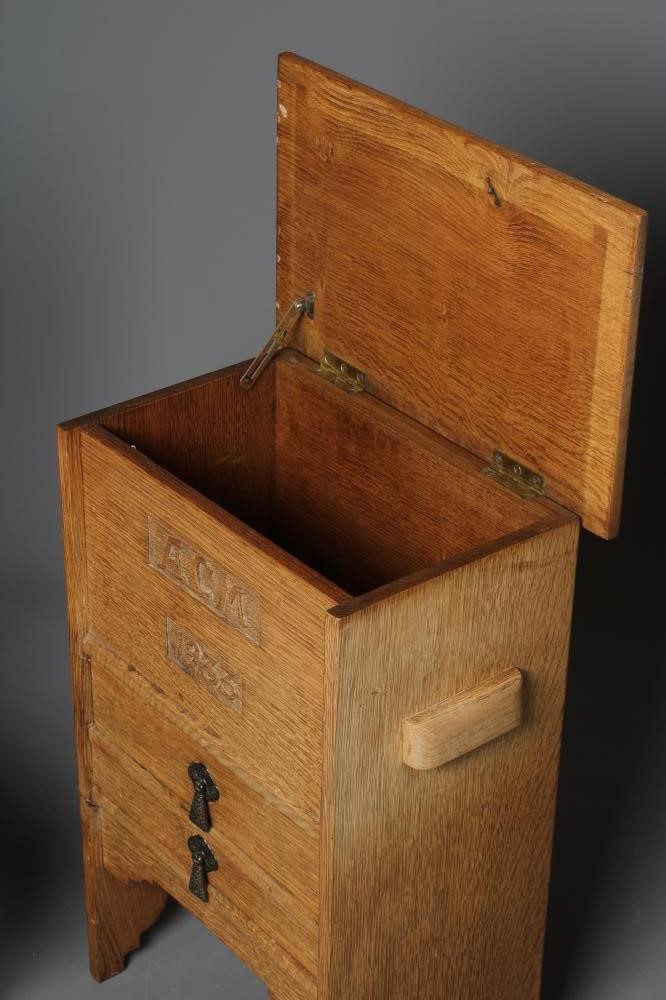 AN ARTS AND CRAFTS STYLE OAK SMALL CABINET by Brears of Addingham Image