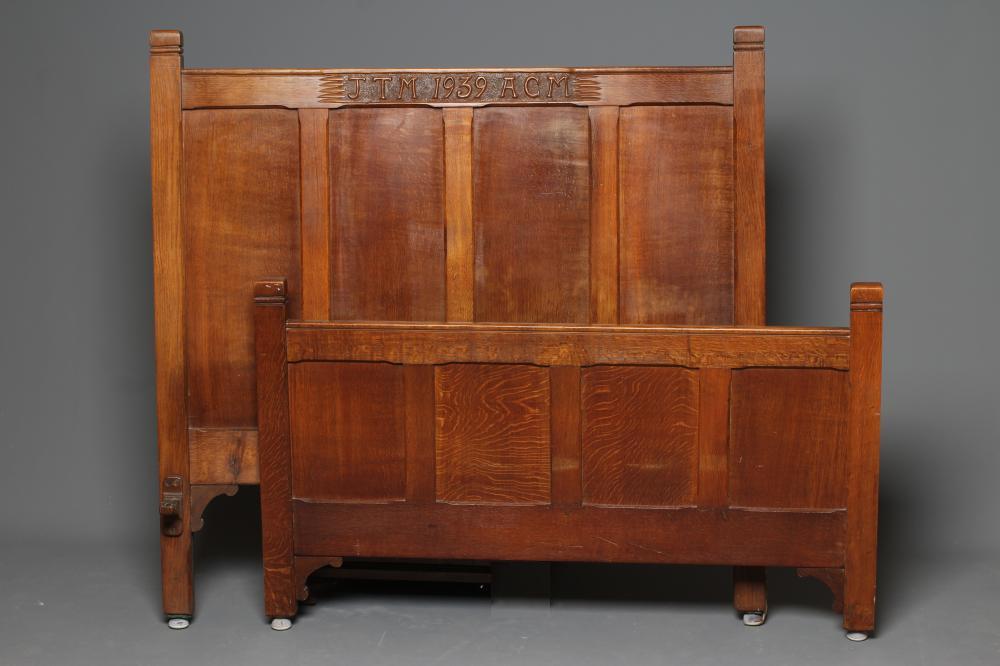 AN OAK PANELLED BEDSTEAD by Brears of Addingham Image