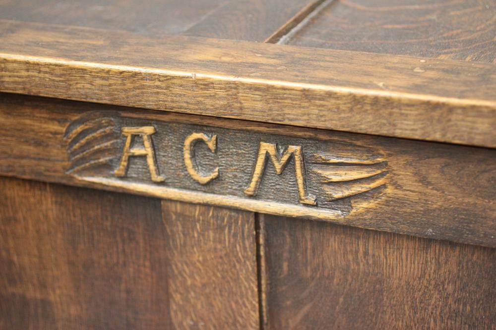 AN OAK PANELLED COFFER by Brears of Addingham Image