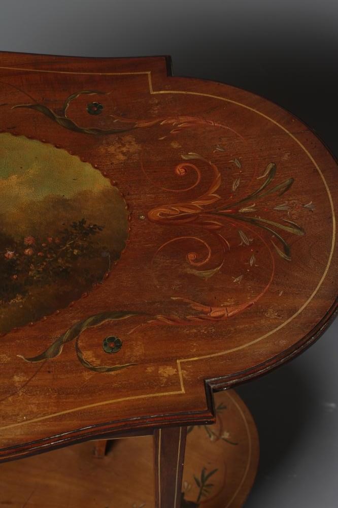 AN EDWARDIAN PAINTED MAHOGANY OCCASIONAL TABLE Image