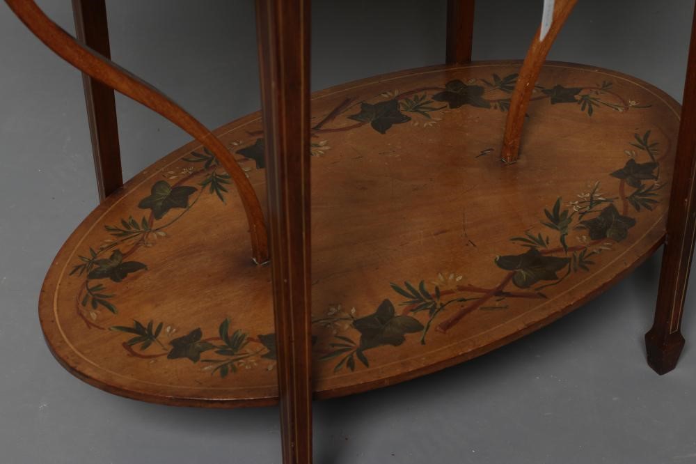 AN EDWARDIAN PAINTED MAHOGANY OCCASIONAL TABLE Image