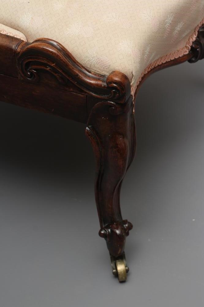 A VICTORIAN WALNUT SALON CHAIR of Grecian design Image