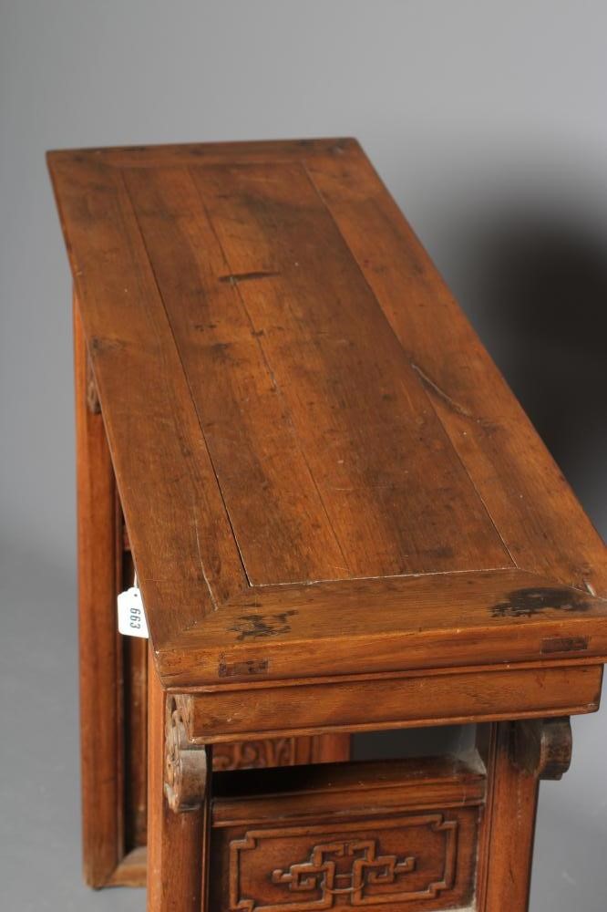 A CHINESE STAINED WOOD ALTAR TABLE Image