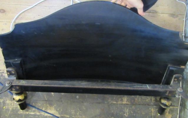 A BLACK LACQUERED CHINOISERIE PART BEDROOM SUITE Image