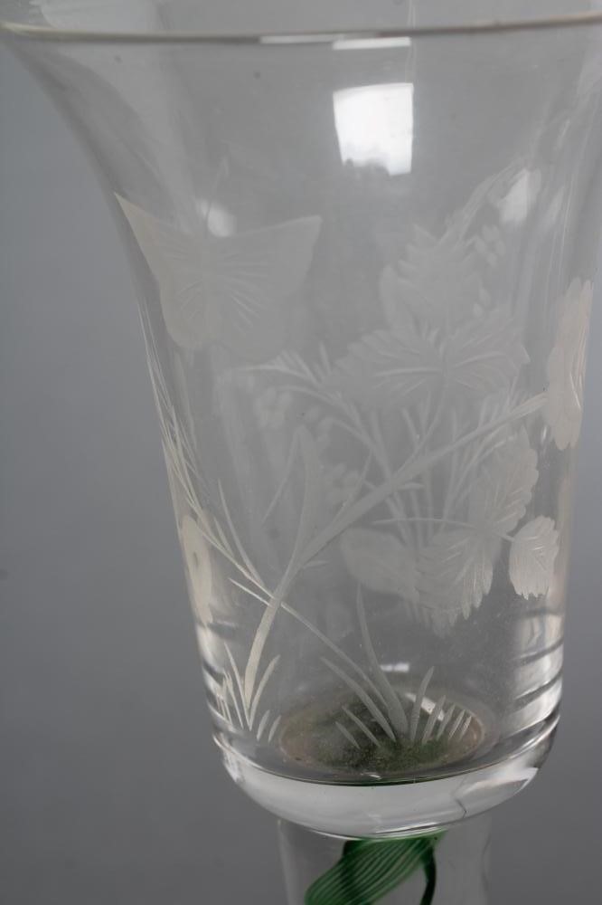 A WINE GLASS in mid 18th century style Image