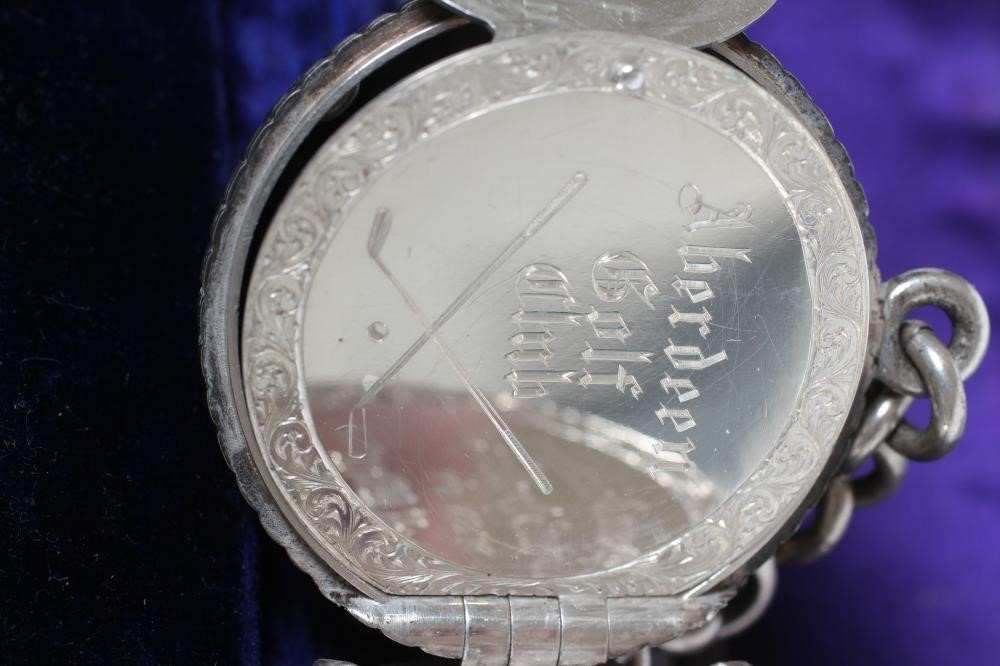 OF GOLFING INTEREST - a late Victorian EPNS golf ball trophy by M. Rettie Image