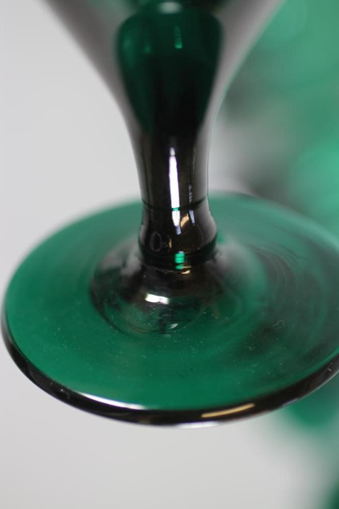 A COLLECTION OF "BRISTOL" GREEN GLASSES Image