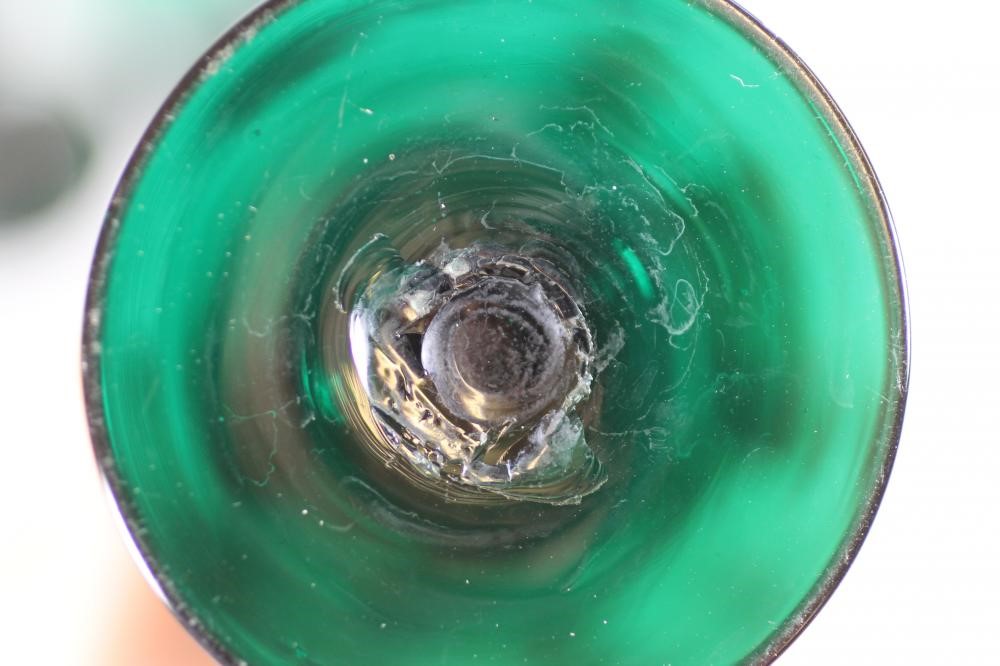 A COLLECTION OF "BRISTOL" GREEN GLASSES Image