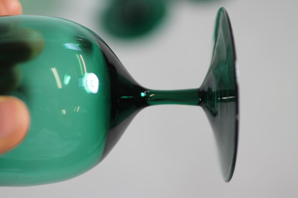 A COLLECTION OF "BRISTOL" GREEN GLASSES Image