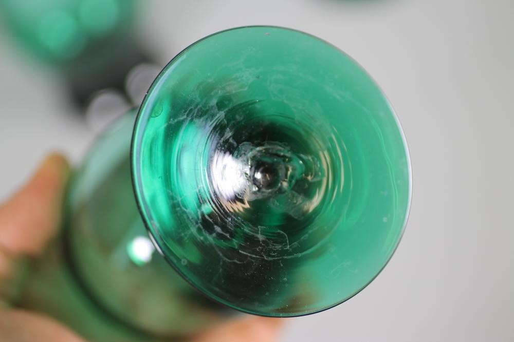 A COLLECTION OF "BRISTOL" GREEN GLASSES Image