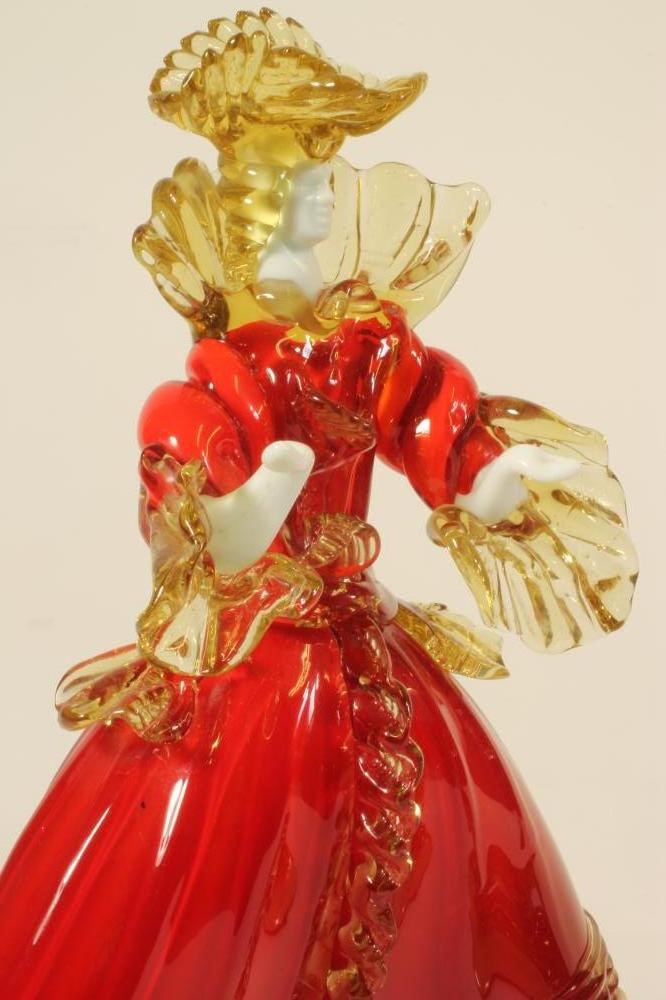 A PAIR OF MURANO GLASS FIGURES Image