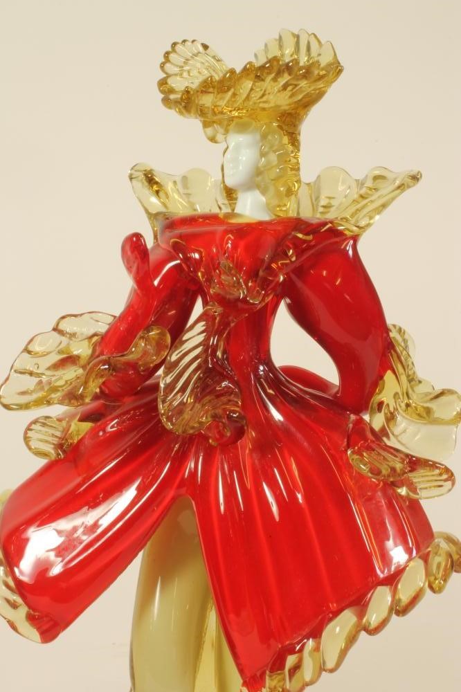 A PAIR OF MURANO GLASS FIGURES Image