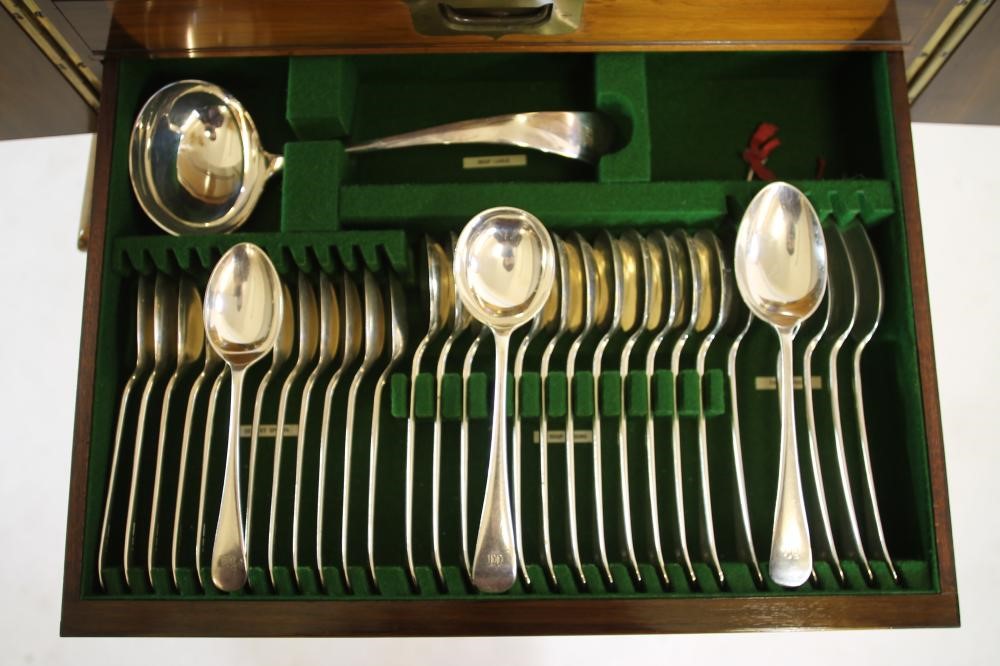 AN EXTENSIVE SILVER PLATED TABLE SERVICE Image