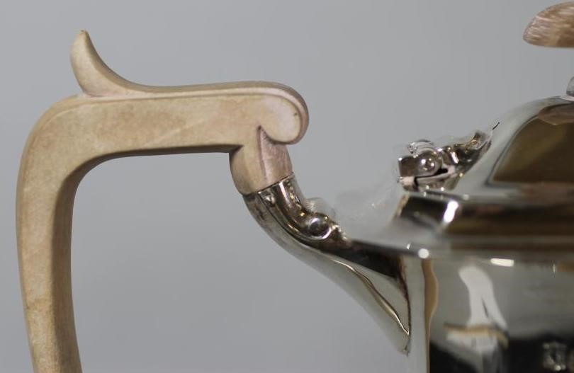 A THREE PIECE SILVER TEA SERVICE Image