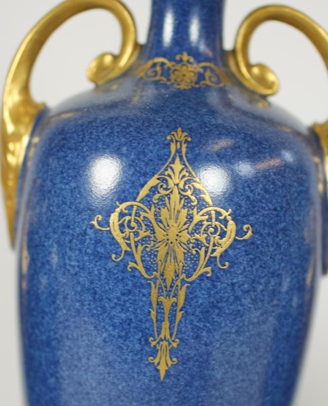 A ROYAL WORCESTER CHINA COMPOSITE THREE PIECE MANTEL GARNITURE Image