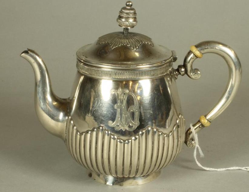 A RUSSIAN SILVER TEAPOT Image
