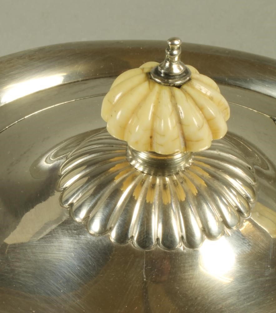 A LATE VICTORIAN SMALL SILVER TEAPOT Image