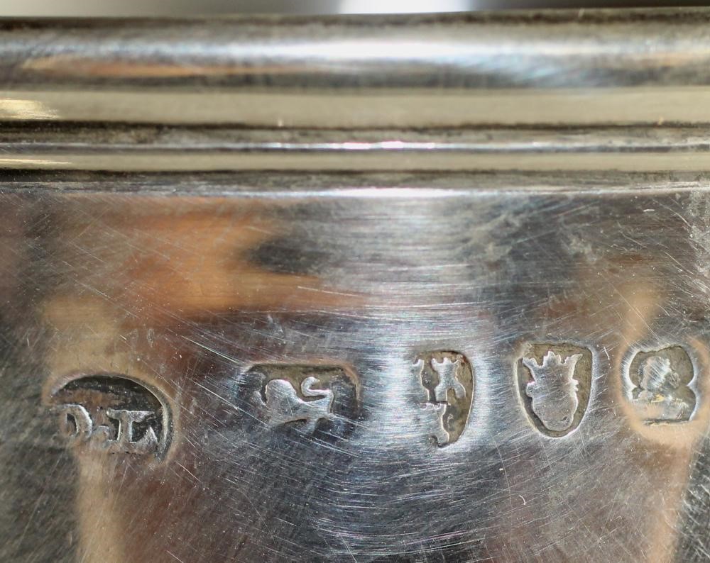 A LATE GEORGE III SILVER MUG Image