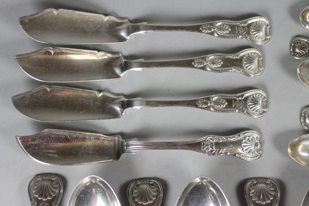 A SET OF SIX SCOTTISH VICTORIAN SILVER TABLE FORKS Image