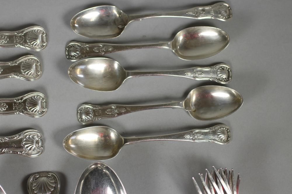 A SET OF SIX SCOTTISH VICTORIAN SILVER TABLE FORKS Image
