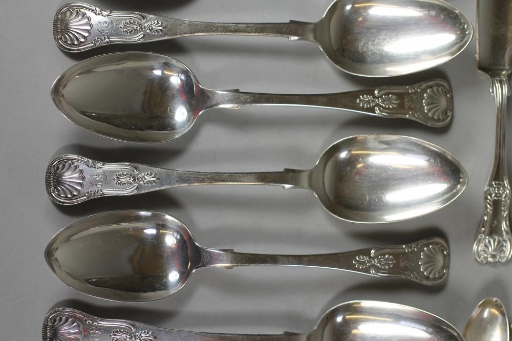 A SET OF SIX SCOTTISH VICTORIAN SILVER TABLE FORKS Image