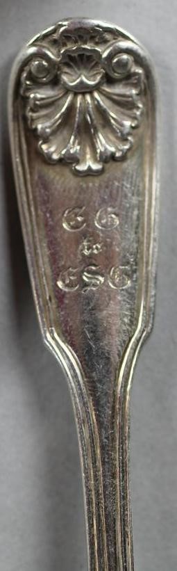 A SET OF FIVE SCOTTISH VICTORIAN SILVER DESSERT SPOONS Image