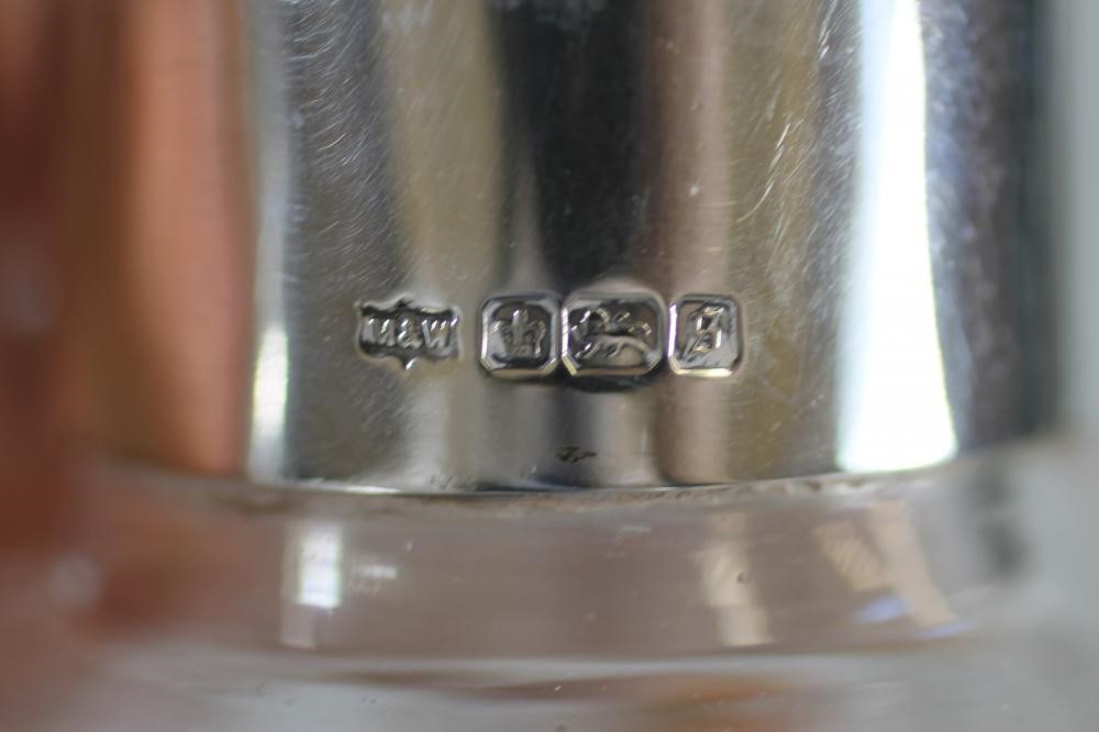 AN EDWARDIAN CLEAR GLASS CLARET JUG Image