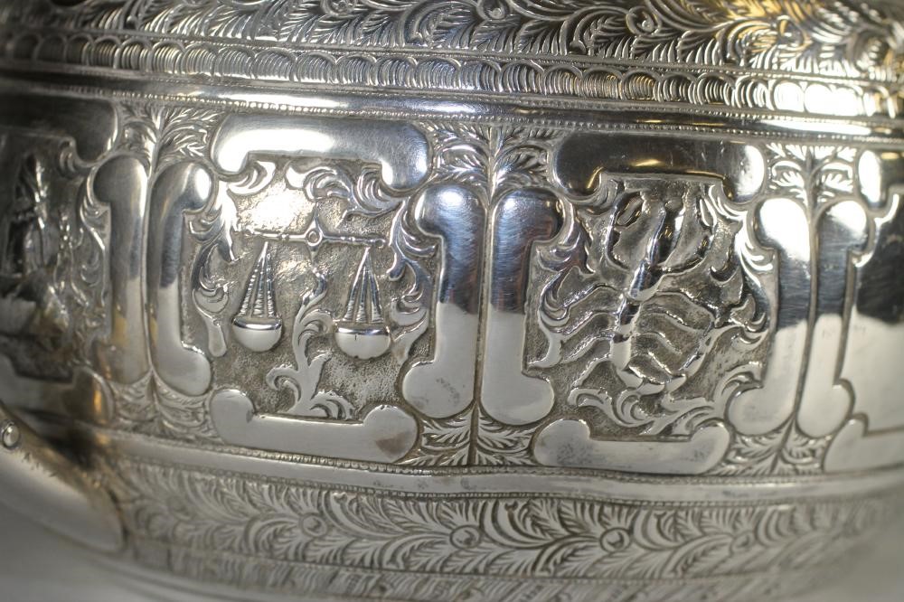 A VICTORIAN SILVER INDIANESQUE TEAPOT Image