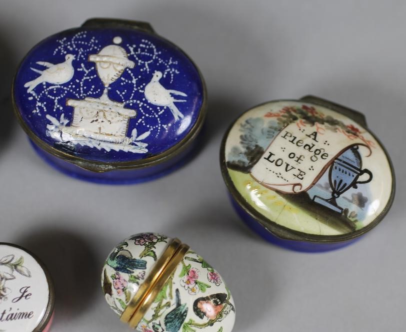TWO ENGLISH ENAMEL PATCH BOXES Image
