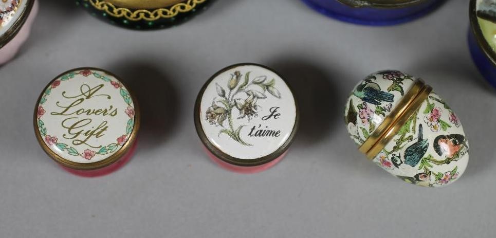 TWO ENGLISH ENAMEL PATCH BOXES Image