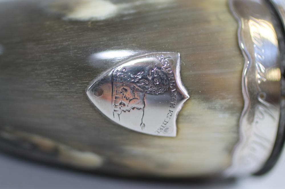 A POLISHED HORN SNUFF MULL Image